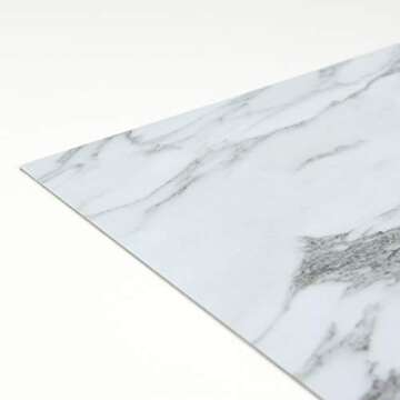 FloorPops FP3329 Opaline Peel Stick Floor Tiles, White & Off-White