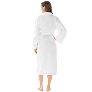 PAVILIA Premium Women's Plush Soft Robe - Cozy Sherpa Bathrobe