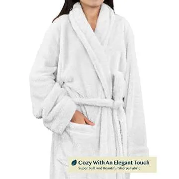 PAVILIA Women's Plush Sherpa Robe, Soft & Warm