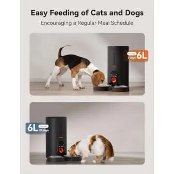 WOPET WiFi Controlled Automatic Cat Feeder for Two Pets