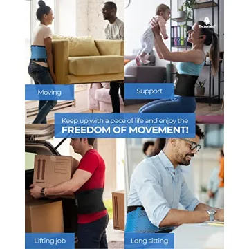 Tecnomed Back Brace for Instant Back Pain Relief - Adjustable Support