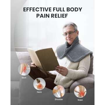 iDOO Extra-Large Heating Pad for Back Pain Relief and Relaxation, 24x33 Included with Adjustable Str...