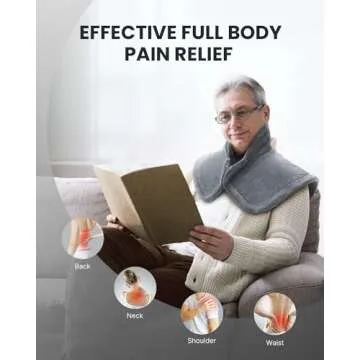 iDOO Extra-Large Heating Pad for Back Pain Relief and Relaxation, 24x33 Included with Adjustable Str...