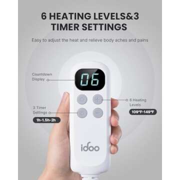 iDOO Heating Pad for Back Pain Relief - 24x33 Size