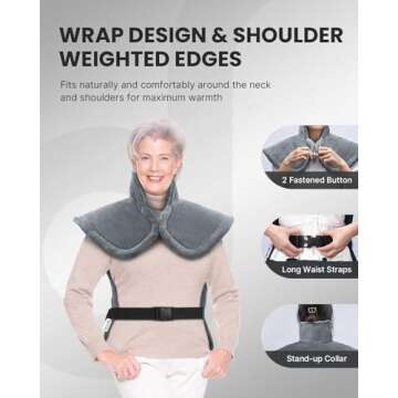 iDOO Heating Pad for Back Pain Relief - 24x33 Size