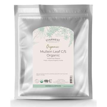 Starwest Botanicals Organic Mullein Leaf Loose Leaf Tea – 16 Ounces of Natural Respiratory Support