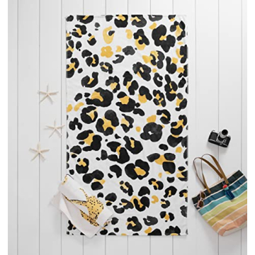 Welhome Cotton Beach Towel Set - Quick Dry Oversized Comfort