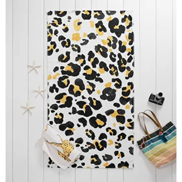 Welhome Cotton Beach Towel Set - Quick Dry Oversized Comfort