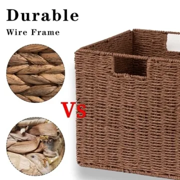 Vagusicc Wicker Storage Baskets for Eco-Friendly Home Storage