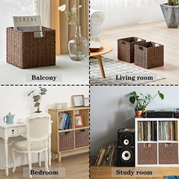 Vagusicc Wicker Storage Baskets for Eco-Friendly Home Storage