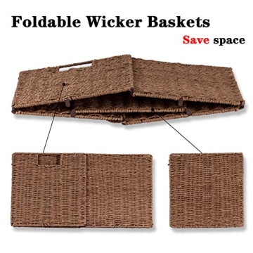 Vagusicc Wicker Storage Baskets for Eco-Friendly Home Storage