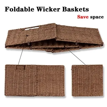 Vagusicc Wicker Storage Baskets for Eco-Friendly Home Storage