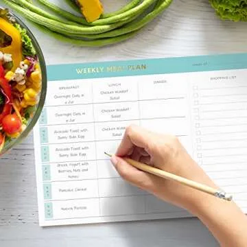 Sweetzer & Orange Teal Meal Planner and Grocery List Notepad