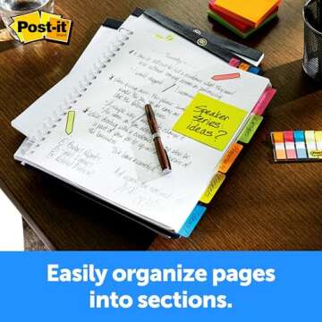 Post-it Tabs, 2 in, Solid, Assorted Colors, 6 Tabs/Color, 5 Colors, 30 Tabs/Pack (686-ROYGB)