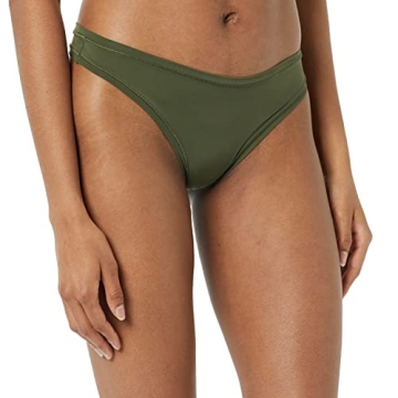 Amazon Essentials Women's Thong Underwear (Available in Plus Size), Pack of 6, Dark Military Green/Rose/Soft Pink, X-Small