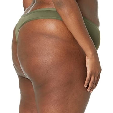 Amazon Essentials Women's Thong Underwear (Available in Plus Size), Pack of 6, Dark Military Green/Rose/Soft Pink, X-Small
