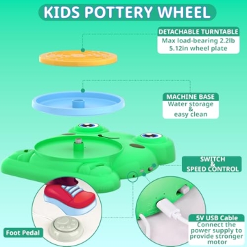 Aujazyble Pottery Wheel Kit for Kids - Complete Set