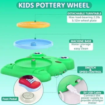 Aujazyble Pottery Wheel Kit for Kids - Complete Set