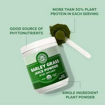Vimergy Organic Barley Grass Juice Powder for Vitality