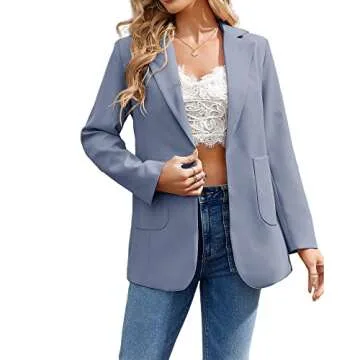 Cnkwei Women Open Front Blazer for Stylish Workwear