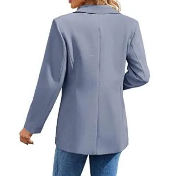 Cnkwei Women Open Front Blazer for Stylish Workwear