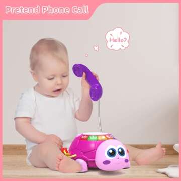 Hanayo Baby Musical Turtle Toy for 6-18 Months
