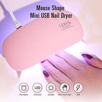 Gel Nail Kit with 6W Lamp - Perfect for Beginners and Gifts
