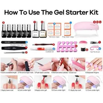 Gel Nail Kit with 6W Lamp - Perfect for Beginners and Gifts