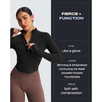 Stylish Aoxjox Women's Geo Zip Jacket for Active Life