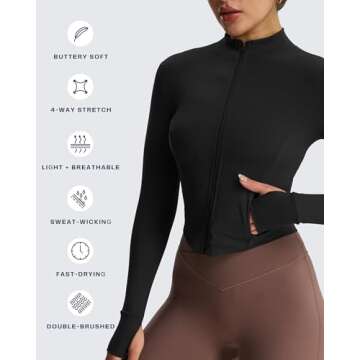 Stylish Aoxjox Women's Geo Zip Jacket for Active Life