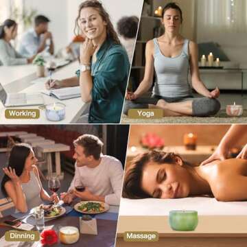 Candles for Home Scented 8 Pack Aromatherapy Scented Candles 20 OZ 160 Hour Soy Wax Long Lasting Christmas Candles Gifts Set for Women Stress Relief Meditation Yoga SPA Relaxing Birthday