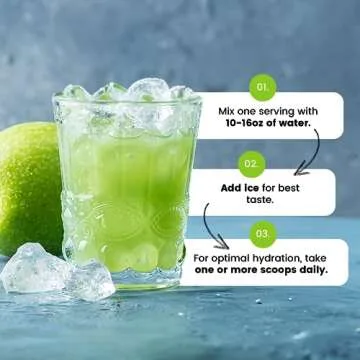 Zero Sugar - Apple Candy Electrolytes Powder - Refreshing Hydration - Caffeine Free Energy with All Natural Ingredients - Vegan, Keto, and Paleo - Sugar Free Electrolytes Drink Mix - with 30 Servings