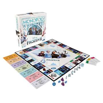 Monopoly Game: Disney Frozen 2 Edition Board Game for Ages 8 and Up