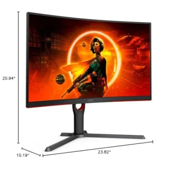 AOC CQ27G3Z 27 Curved Gaming Monitor 240Hz FreeSync Premium
