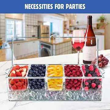 LIMOEASY Chilled Condiment Server for Parties