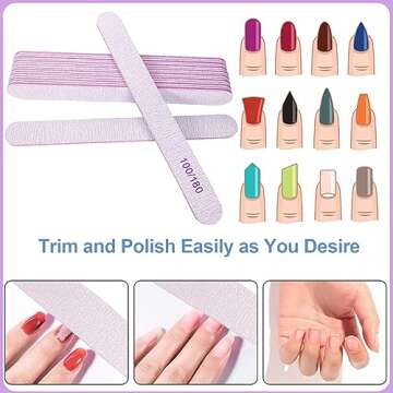 Nail File and Buffer Set (16 Pack), Nail File Kit Professional Nail Files & Buffers Manicure Supplie...