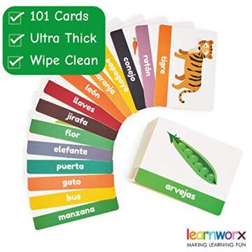 101 Spanish Flash Cards for Kids & Toddlers - Fun Learning and Play