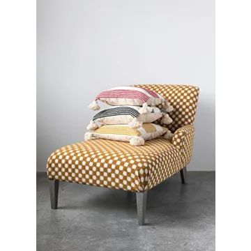 Creative Co-Op Black Stripes & Tassels Pillows