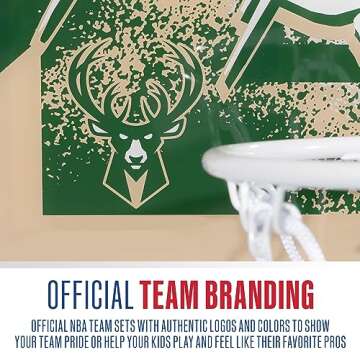 Milwaukee Bucks Over The Door Basketball Hoop for Kids