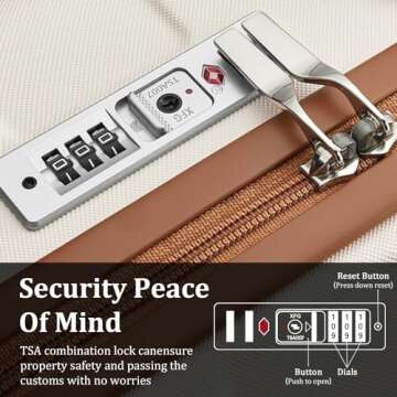 imiomo Carry on Luggage, 20 IN Carry-on Suitcase with Spinner Wheels, Hardside 3PCS Set Lightweight ...