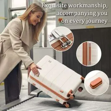 imiomo Carry on Luggage 3 Piece Set Lightweight and Stylish