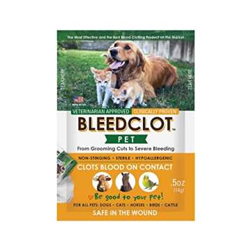 BleedClot Pet First Aid Blood Clotting Powder | The Best for All Animals to Stop Bleeding, Guarantee...