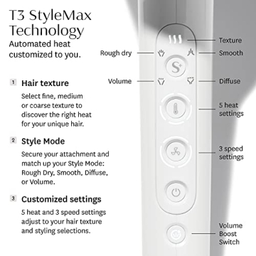 T3 Featherweight StyleMax Professional Ionic Hair Dryer for All Hair Types