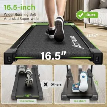 ACTFLAME Portable Walking Pad Treadmill with Incline