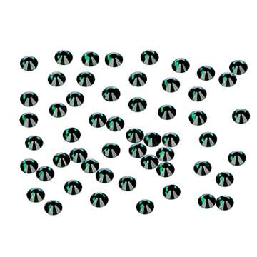1440PCS Emerald Art Nail Rhinestones Non Hotfix Glue Fix for DIY Jewelry Making