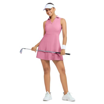 Fengbay Tennis Dress for Women,Golf Dress with Built in Shorts with 4 Pockets for Sleeveless Athletic Workout Dress
