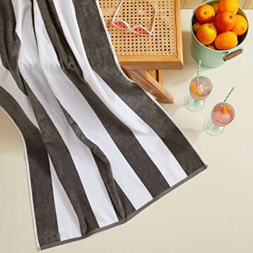 Luxurious 100% Cotton Beach Towel Set - Perfect for Summer Fun!