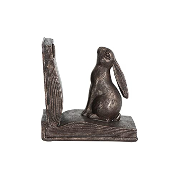 Creative Co-Op Rustic Rabbit Bookends Set of 2 Bronze