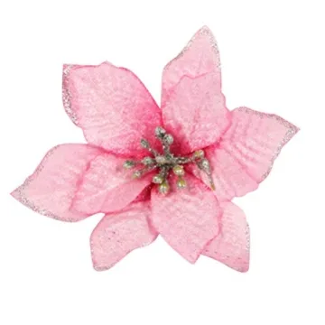 Enchanting Pink Flower Ornaments for Your Christmas Tree