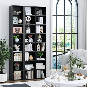 FOTOSOK Slim Media Tower Rack for Stylish Storage Solutions